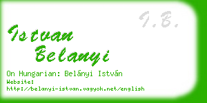 istvan belanyi business card